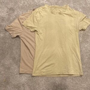 Seven7 Men's Short Sleeve Tee lot- green and tan